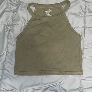 Free People High Neck Tank; Green; Xs/S